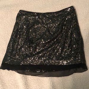 Sequined mini skirt
